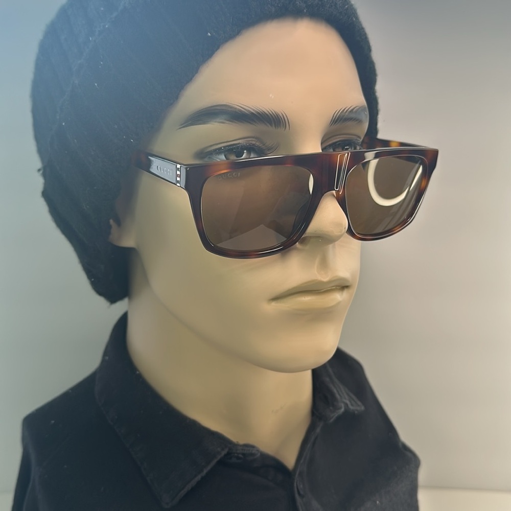 New Authentic Gucci GG0450S 003 57 Men's Sunglasses